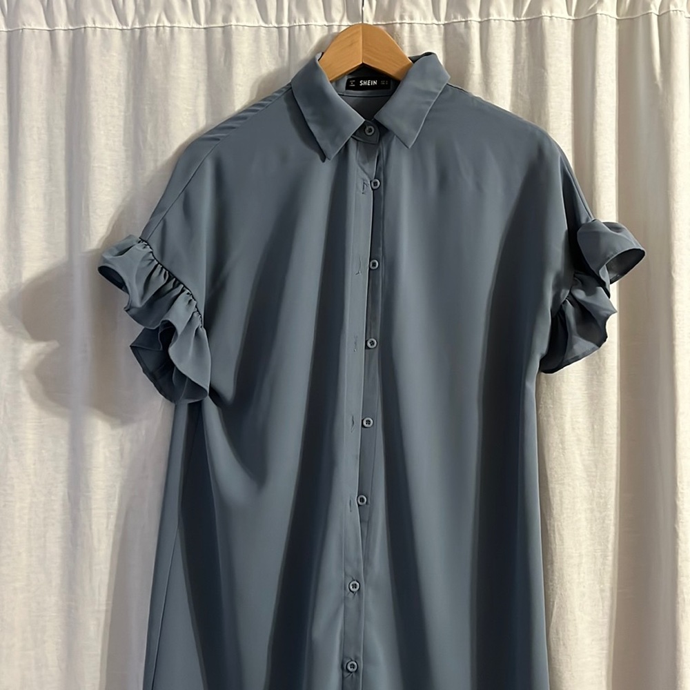 Never worn dusty blue dress